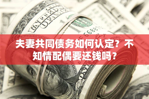北京夫妻共同债务如何认定？不知情配偶要还钱吗？