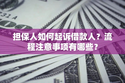 北京担保人如何起诉借款人？流程注意事项有哪些？